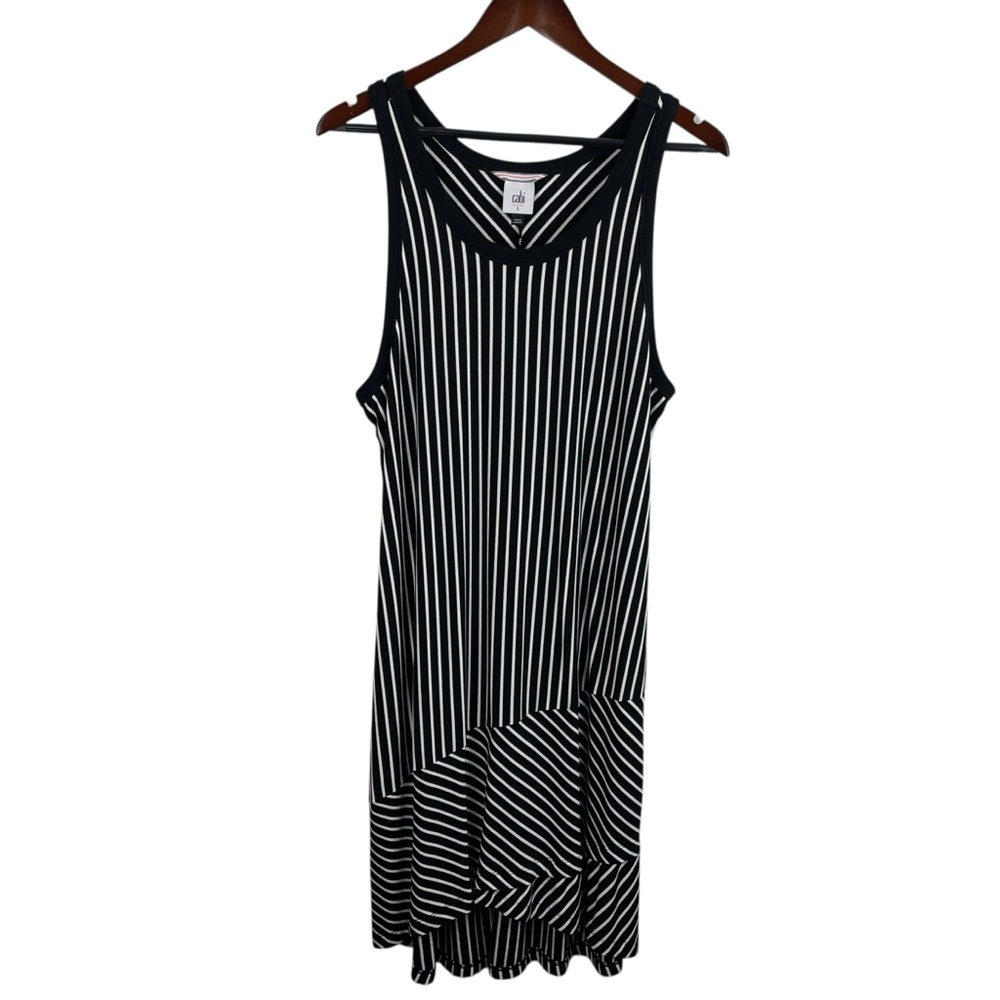 CAbi | Black White Stripe ATC Wink Tank Midi Dress